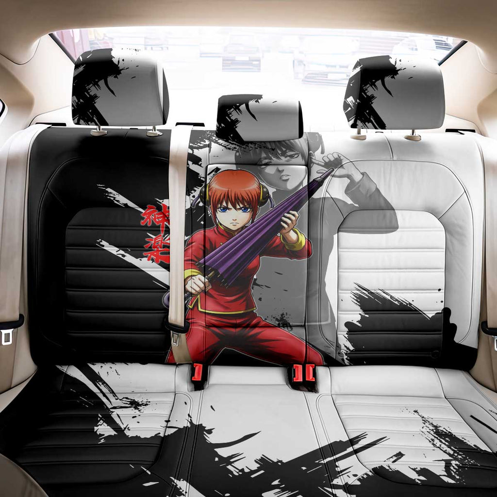 Kagura Back Car Seat Cover Fierce Comedy Martial Ink Style