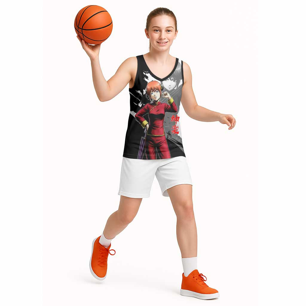 Kagura Basketball Jersey Fierce Comedy Martial Ink Style