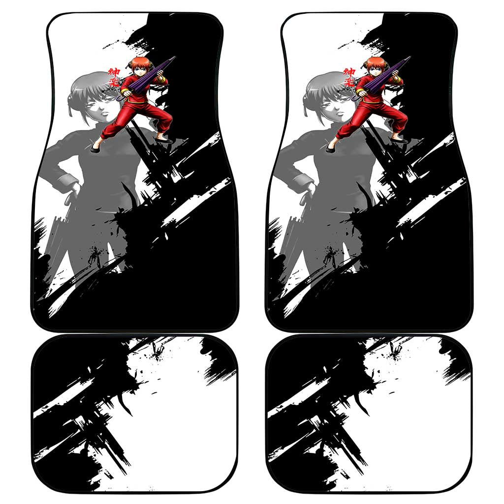 Kagura Car Mats Fierce Comedy Martial Ink Style