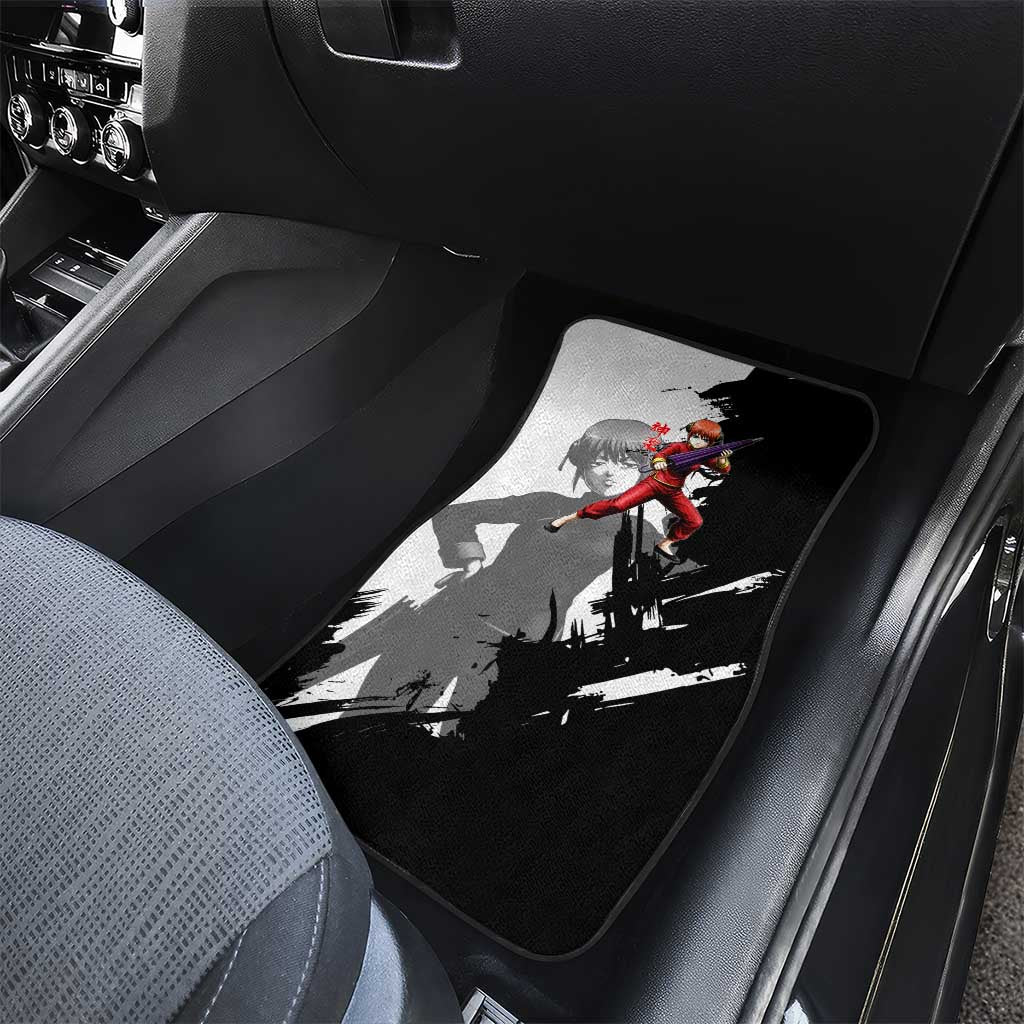 Kagura Car Mats Fierce Comedy Martial Ink Style