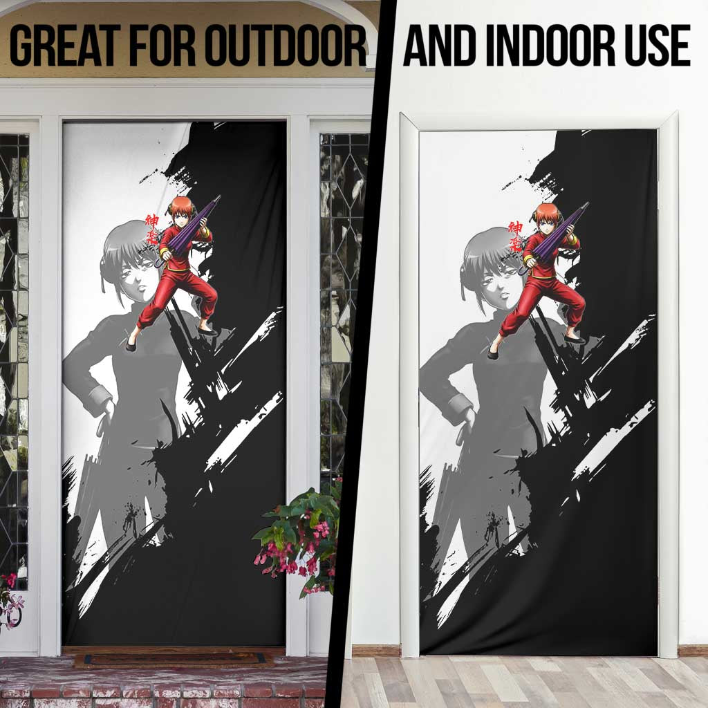 Kagura Door Cover Fierce Comedy Martial Ink Style