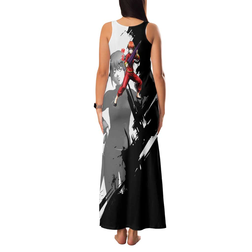 Kagura Family Matching Tank Maxi Dress and Hawaiian Shirt Fierce Comedy Martial Ink Style