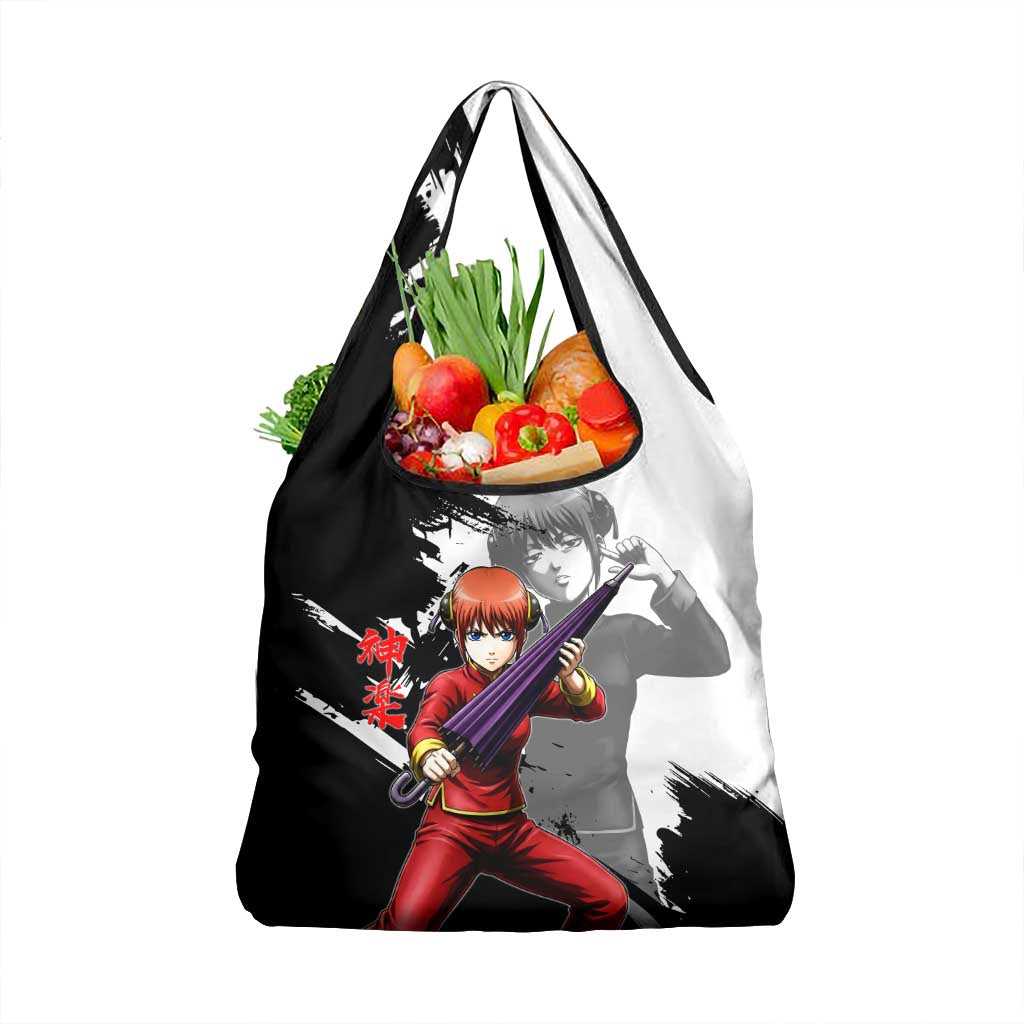 Kagura Grocery Bag Fierce Comedy Martial Ink Style