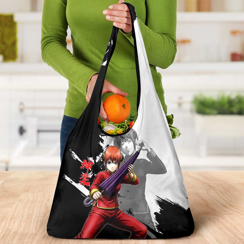 Kagura Grocery Bag Fierce Comedy Martial Ink Style