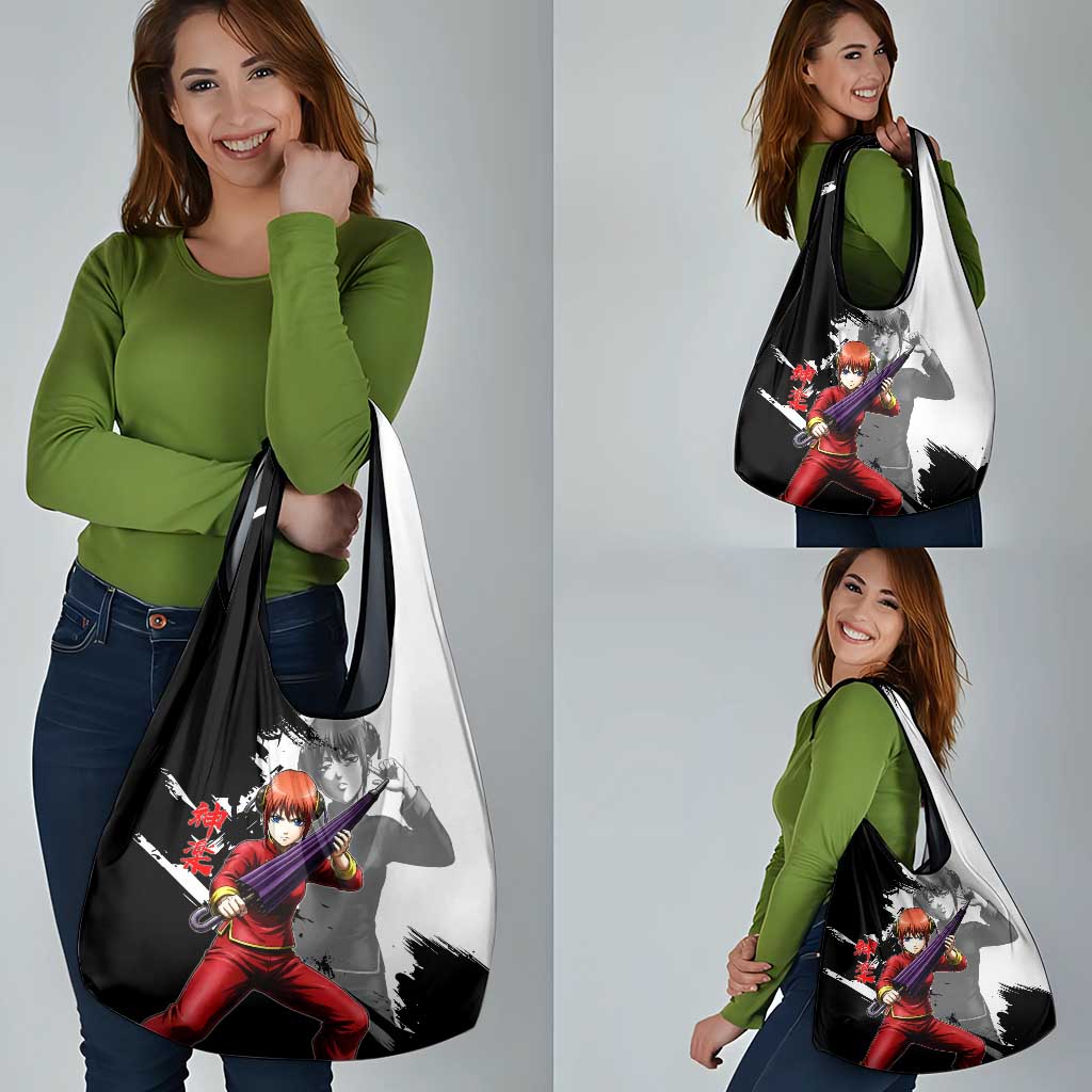 Kagura Grocery Bag Fierce Comedy Martial Ink Style