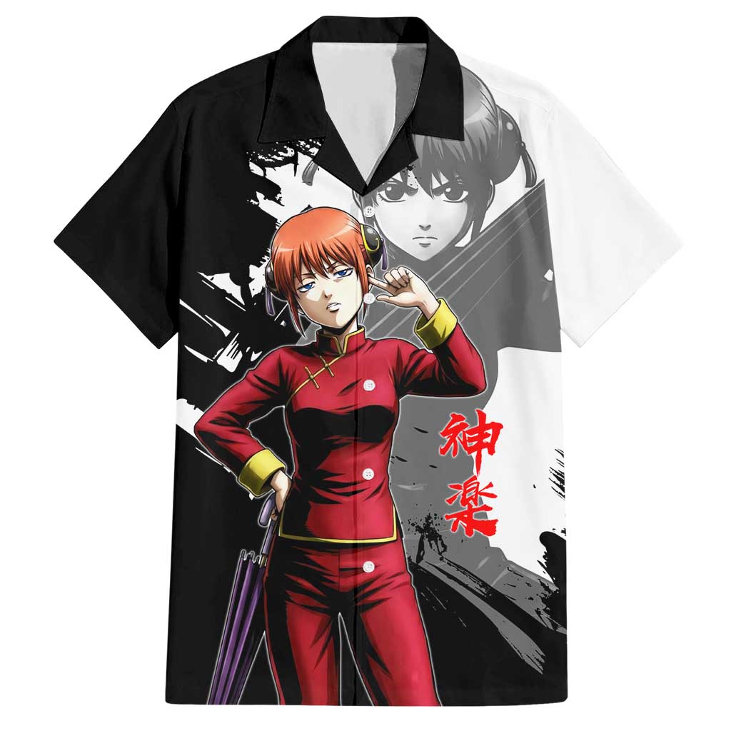 Kagura Hawaiian Shirt Fierce Comedy Martial Ink Style