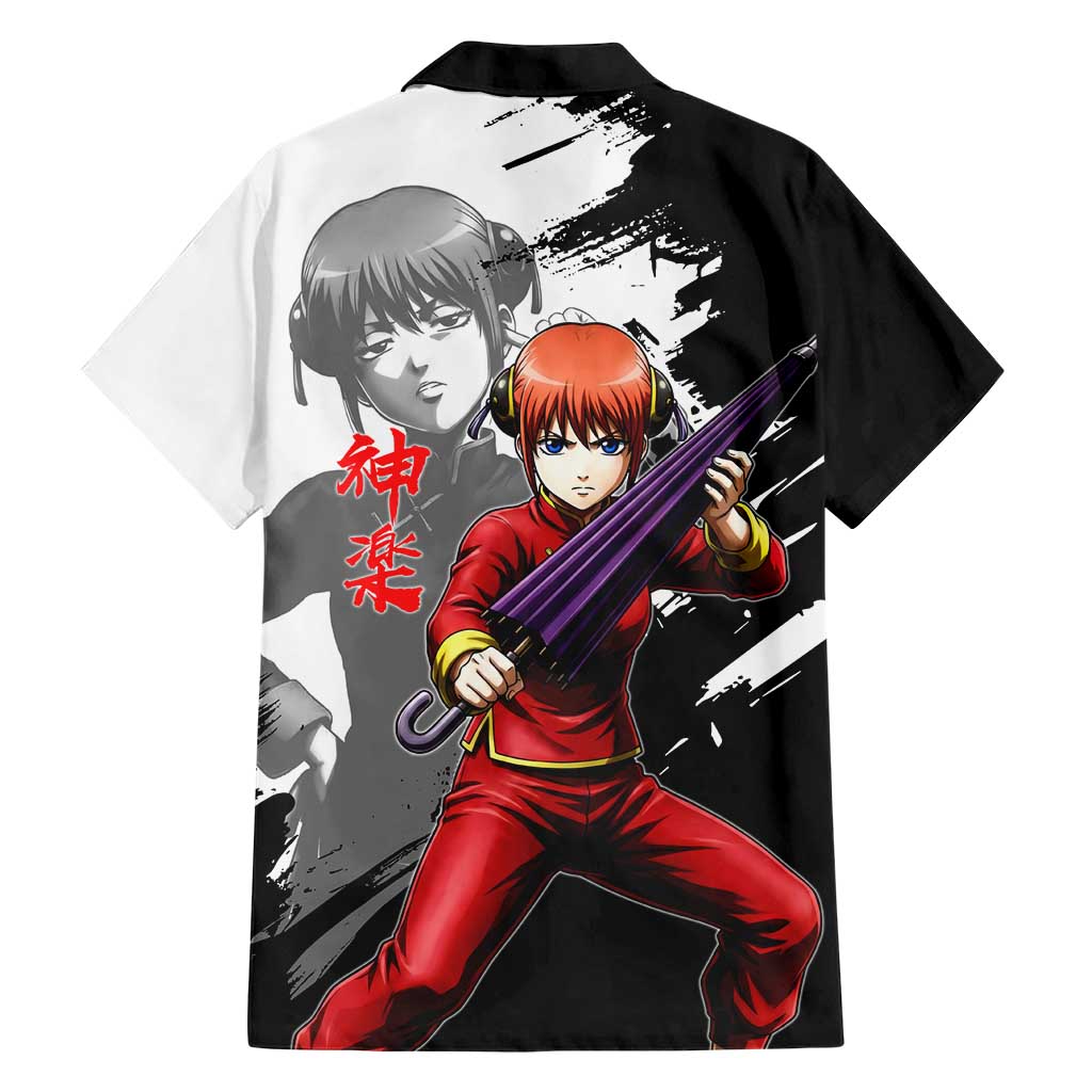 Kagura Hawaiian Shirt Fierce Comedy Martial Ink Style