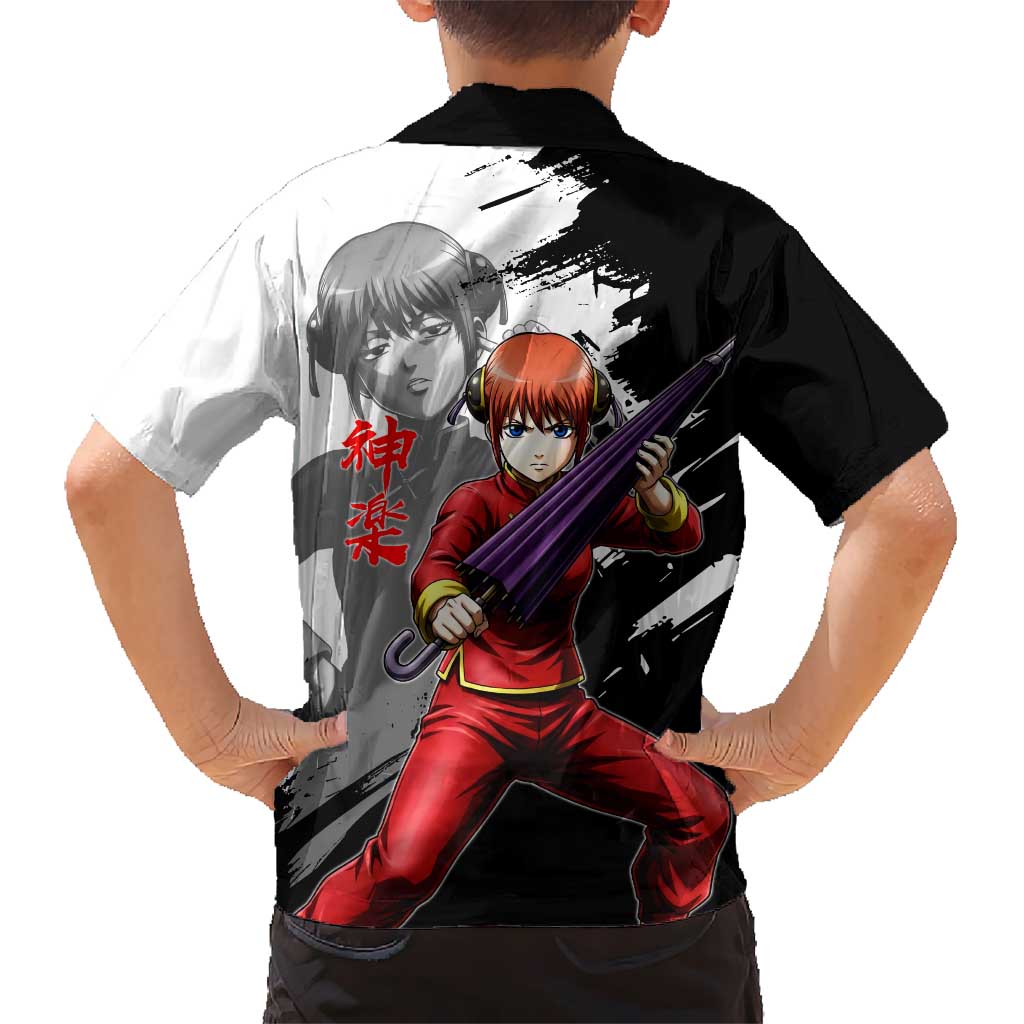 Kagura Hawaiian Shirt Fierce Comedy Martial Ink Style