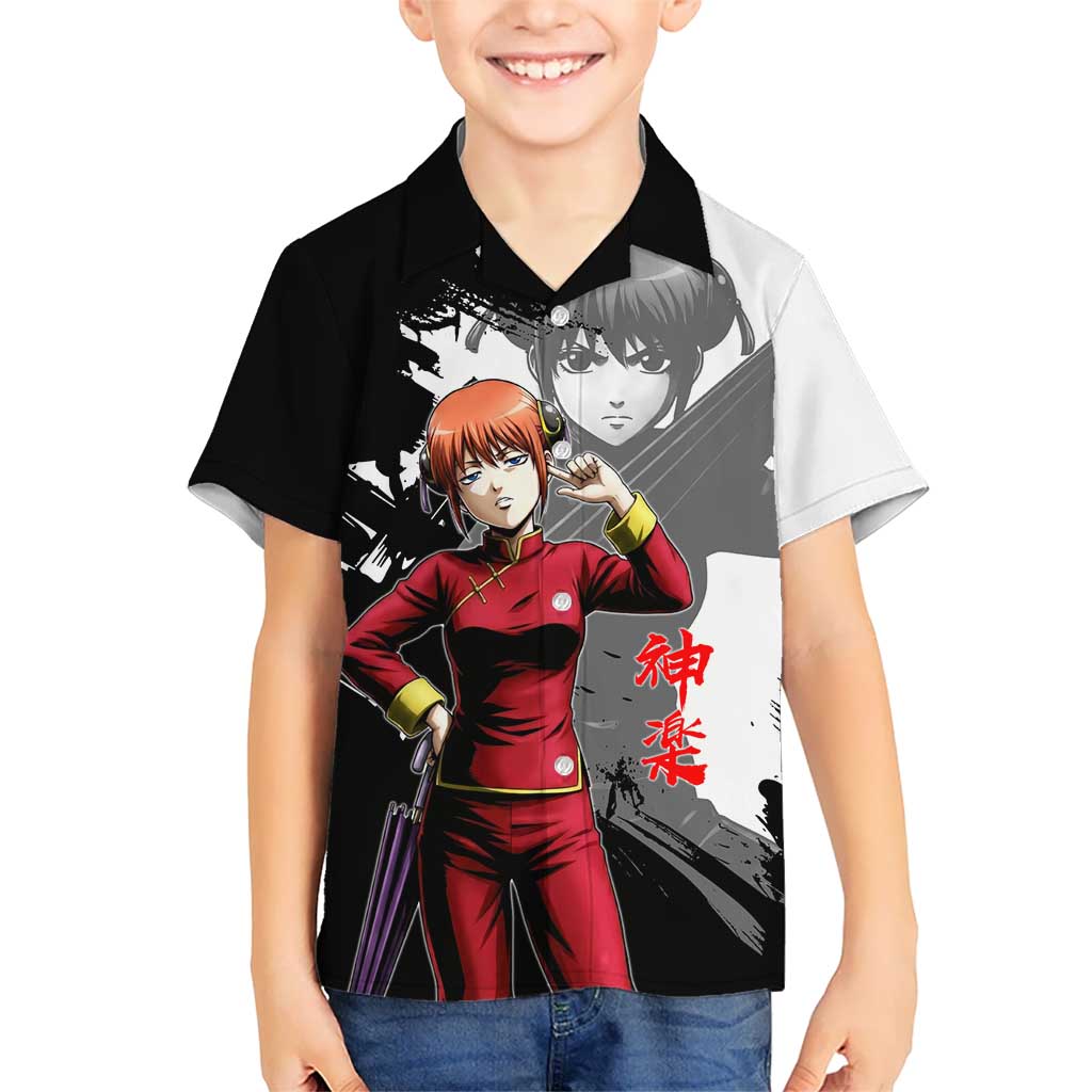 Kagura Kid Hawaiian Shirt Fierce Comedy Martial Ink Style