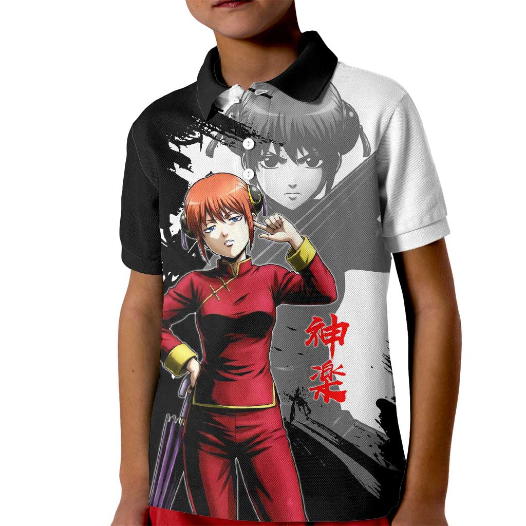 Kagura Kid Polo Shirt Fierce Comedy Martial Ink Style