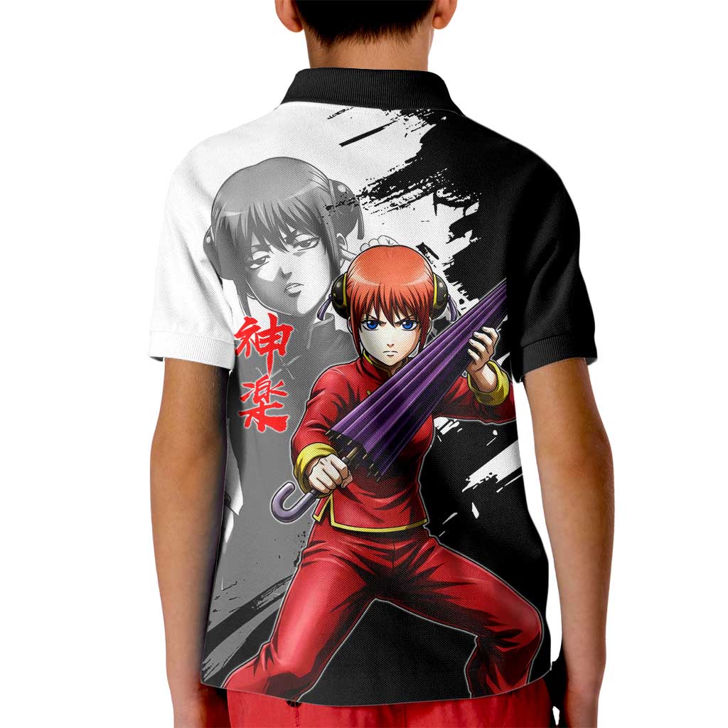 Kagura Kid Polo Shirt Fierce Comedy Martial Ink Style