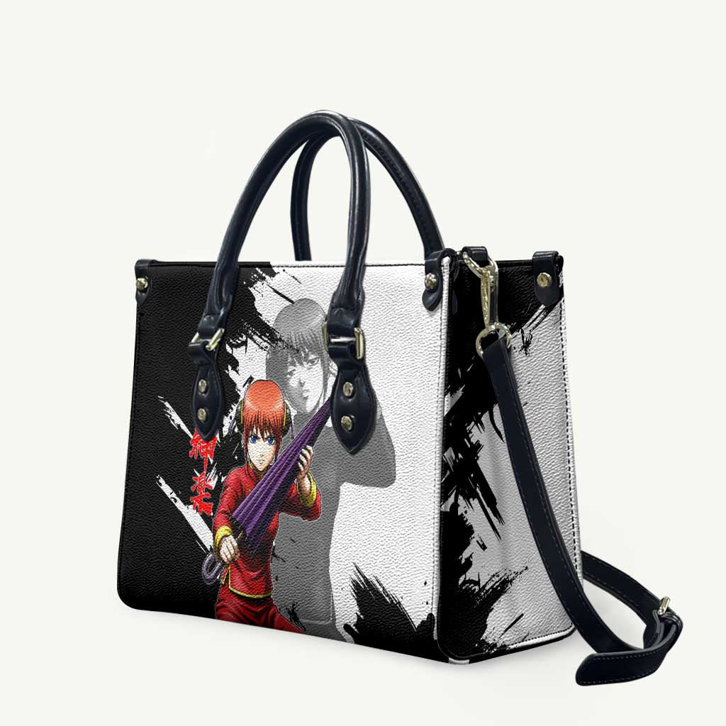 Kagura Leather Bag Fierce Comedy Martial Ink Style