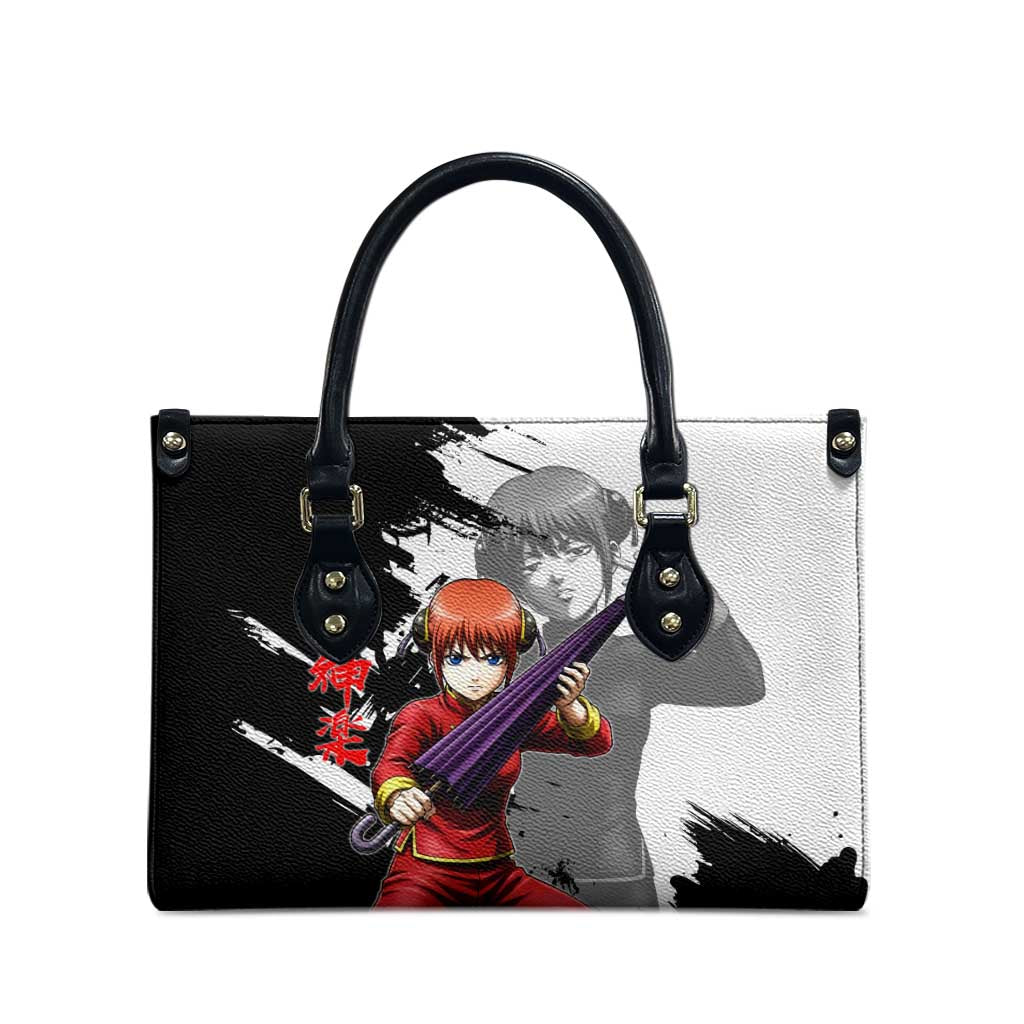 Kagura Leather Bag Fierce Comedy Martial Ink Style