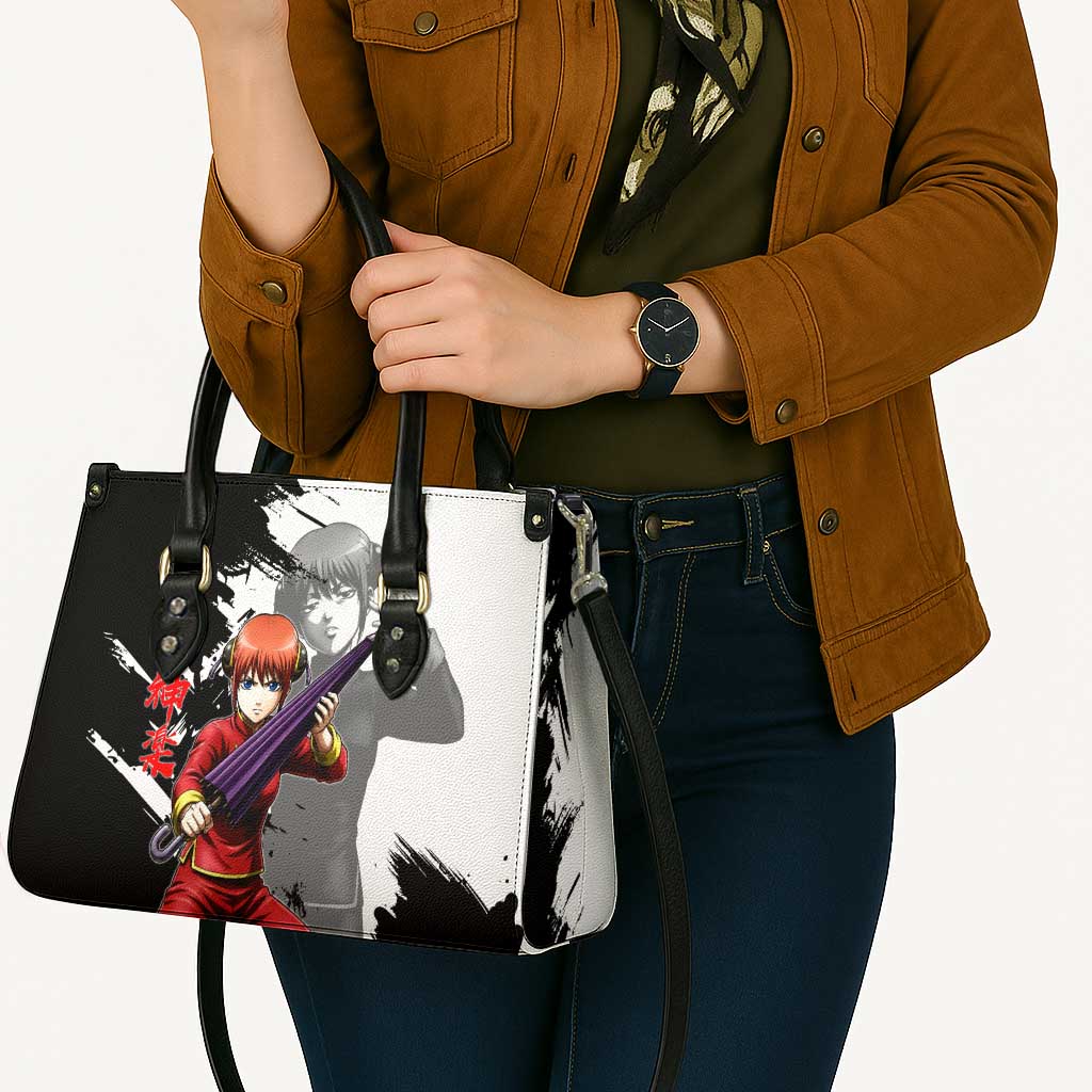 Kagura Leather Bag Fierce Comedy Martial Ink Style