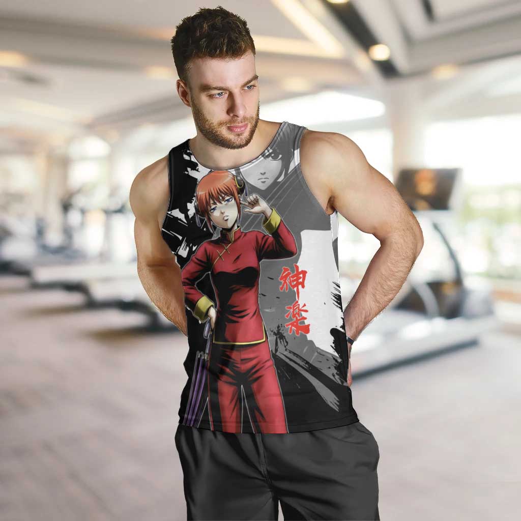 Kagura Men Tank Top Fierce Comedy Martial Ink Style