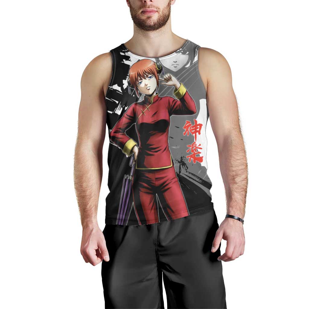 Kagura Men Tank Top Fierce Comedy Martial Ink Style