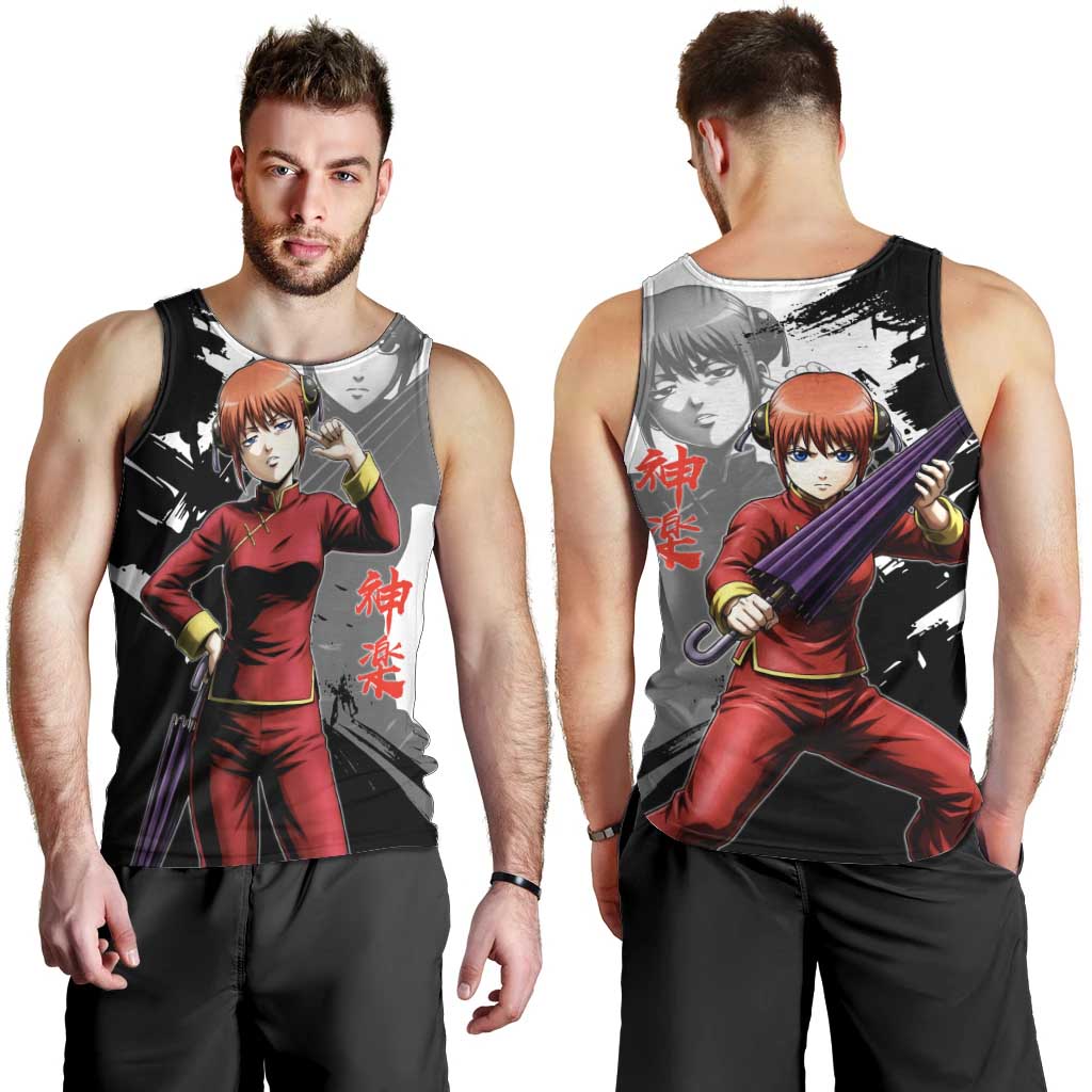Kagura Men Tank Top Fierce Comedy Martial Ink Style