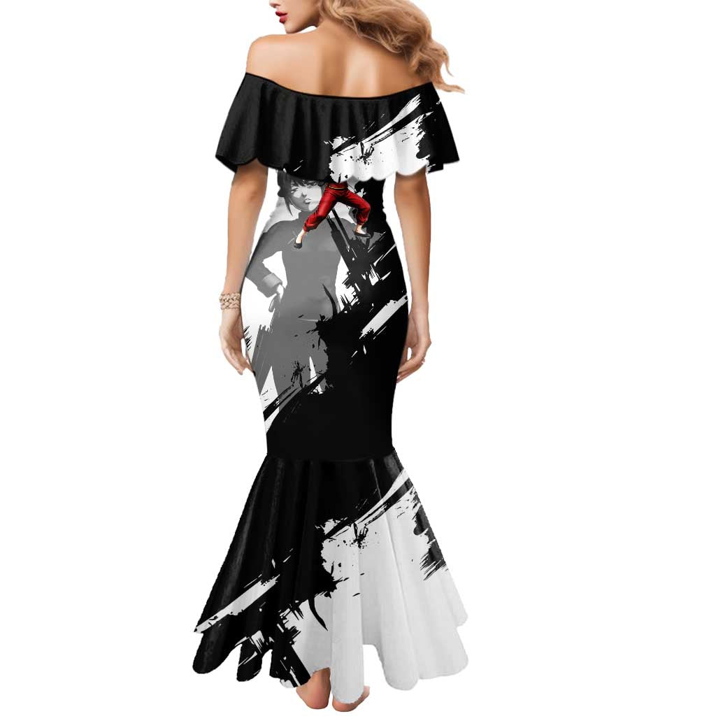 Kagura Mermaid Dress Fierce Comedy Martial Ink Style