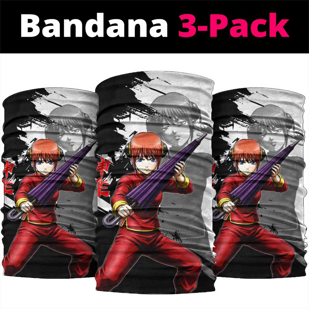 Kagura Neck Gaiter Fierce Comedy Martial Ink Style