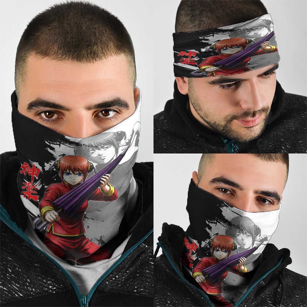 Kagura Neck Gaiter Fierce Comedy Martial Ink Style