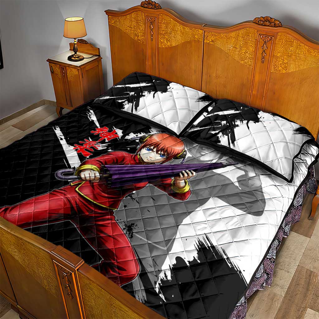 Kagura Quilt Bed Set Fierce Comedy Martial Ink Style