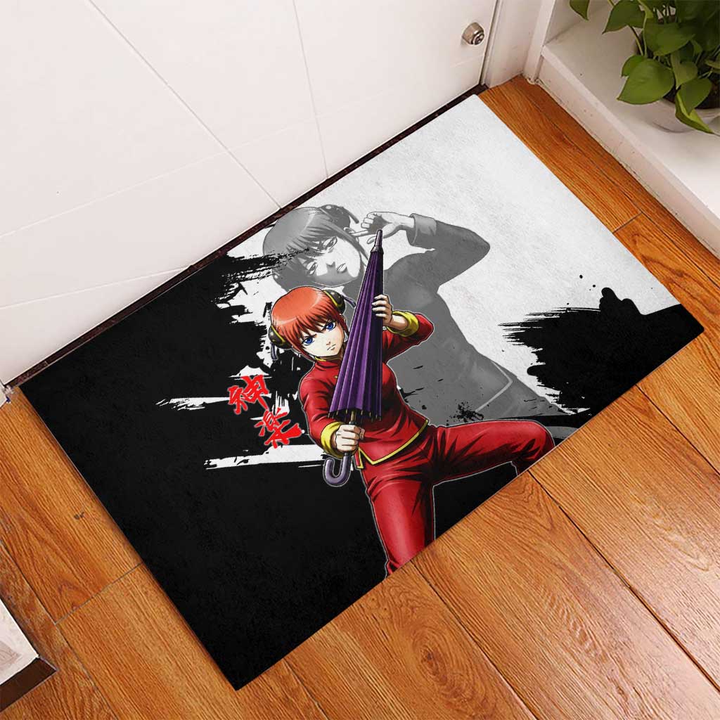Kagura Rubber Doormat Fierce Comedy Martial Ink Style