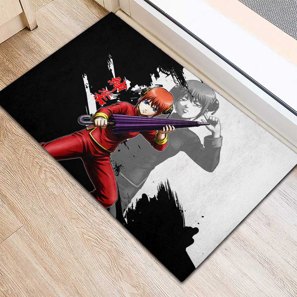 Kagura Rubber Doormat Fierce Comedy Martial Ink Style