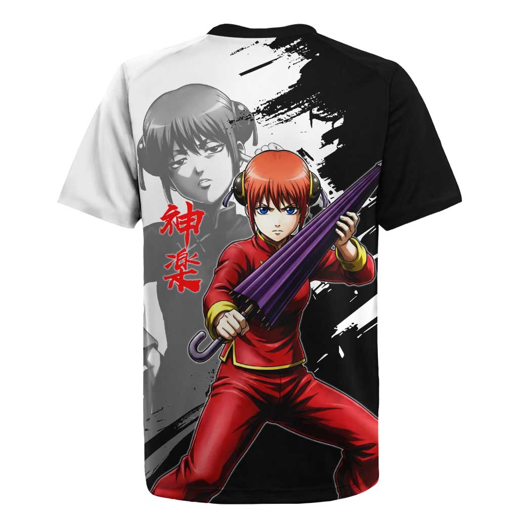 Kagura Rugby Jersey Fierce Comedy Martial Ink Style