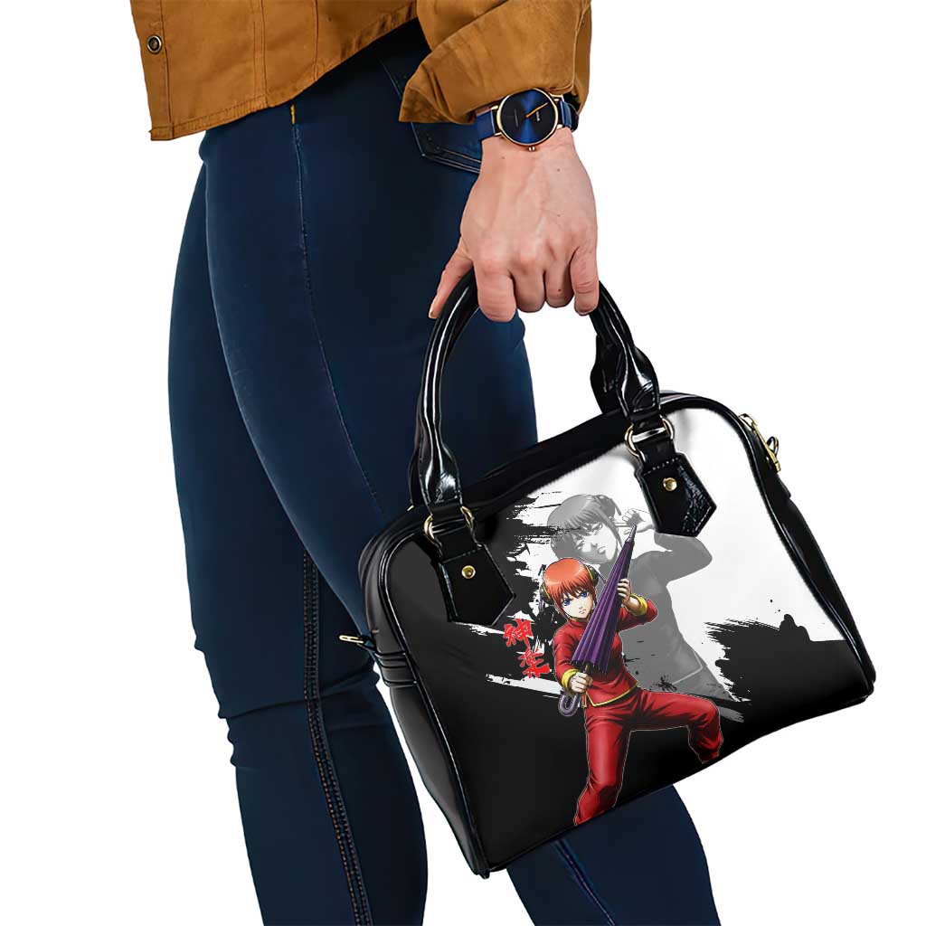 Kagura Shoulder Handbag Fierce Comedy Martial Ink Style