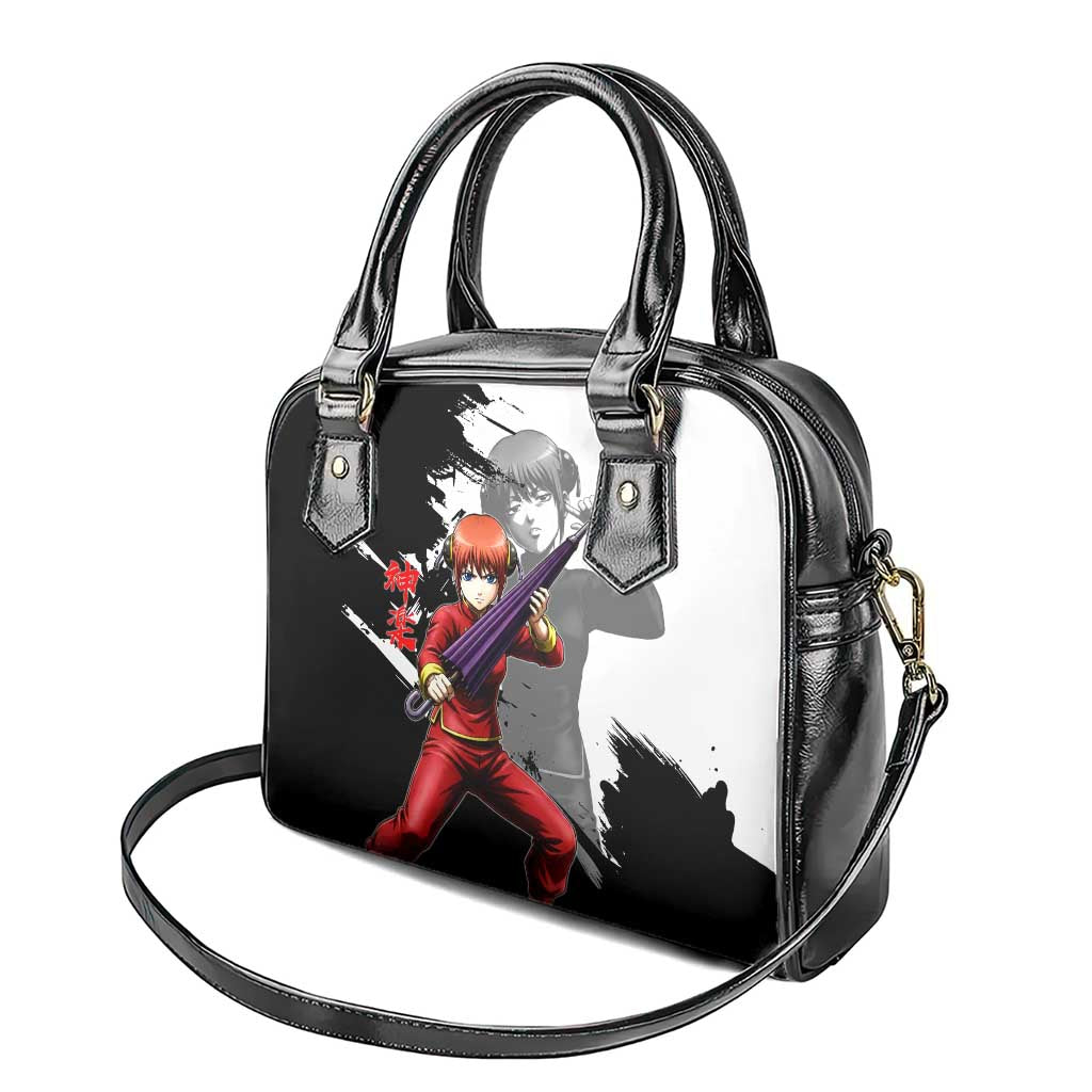 Kagura Shoulder Handbag Fierce Comedy Martial Ink Style