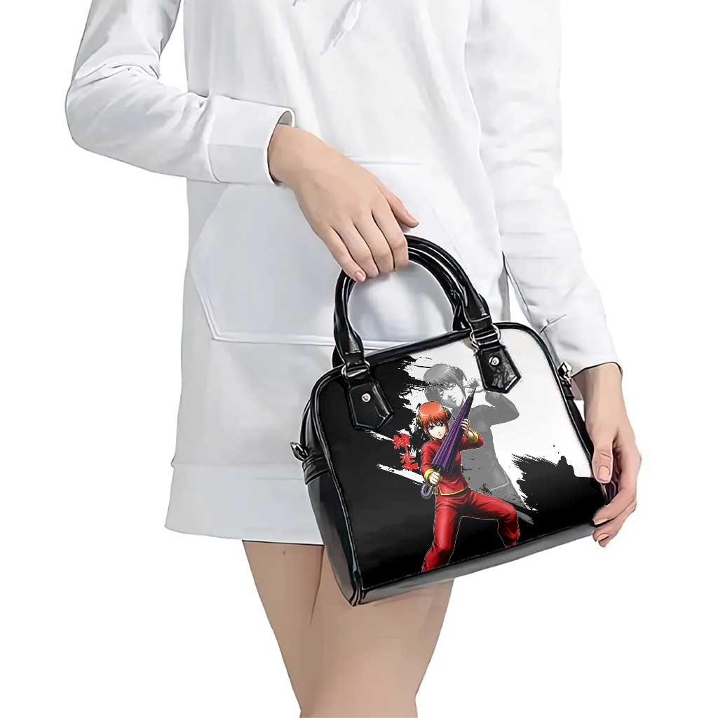 Kagura Shoulder Handbag Fierce Comedy Martial Ink Style