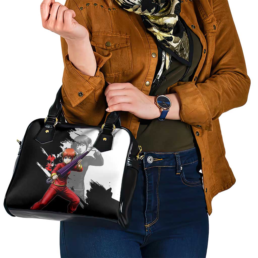 Kagura Shoulder Handbag Fierce Comedy Martial Ink Style