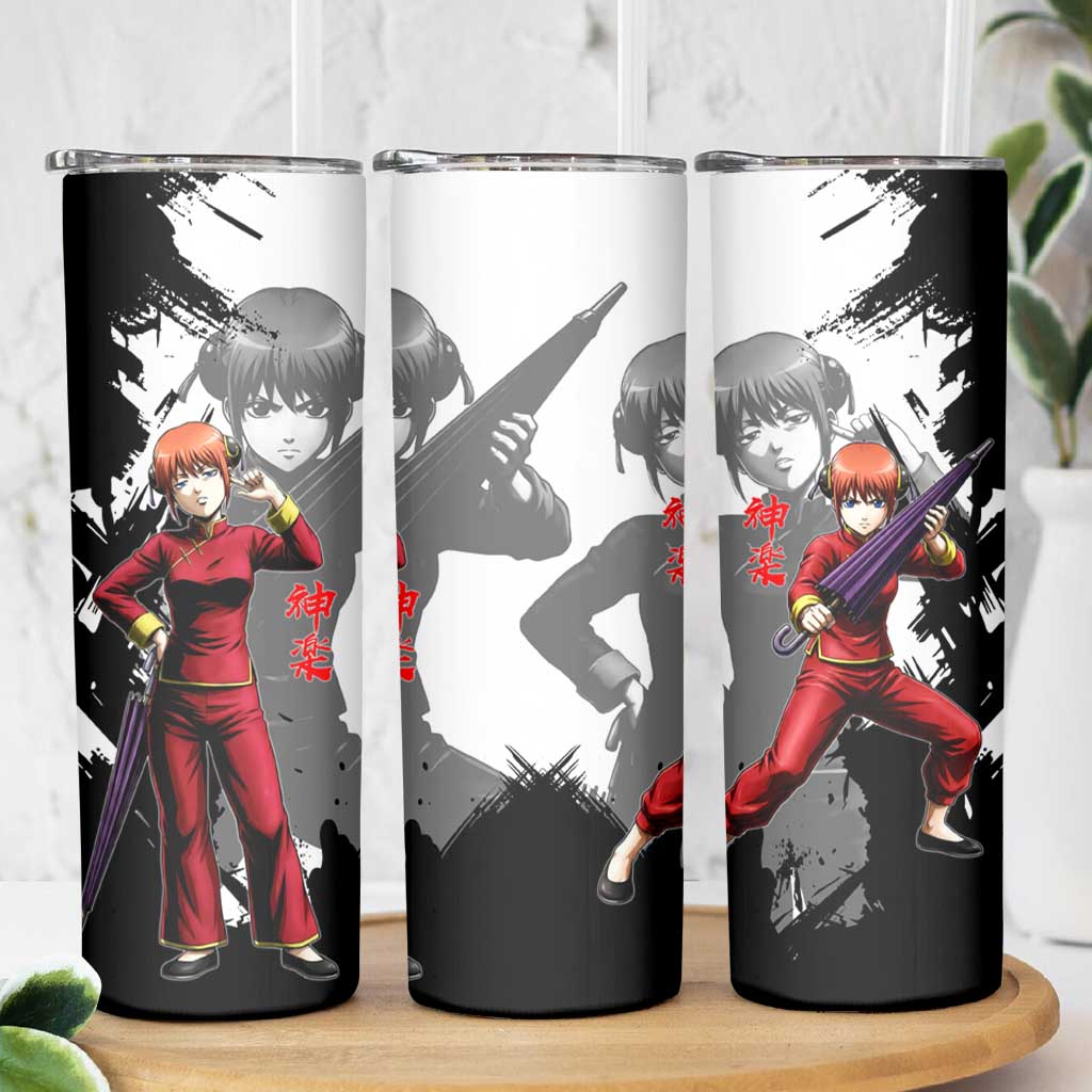 Kagura Skinny Tumbler Fierce Comedy Martial Ink Style