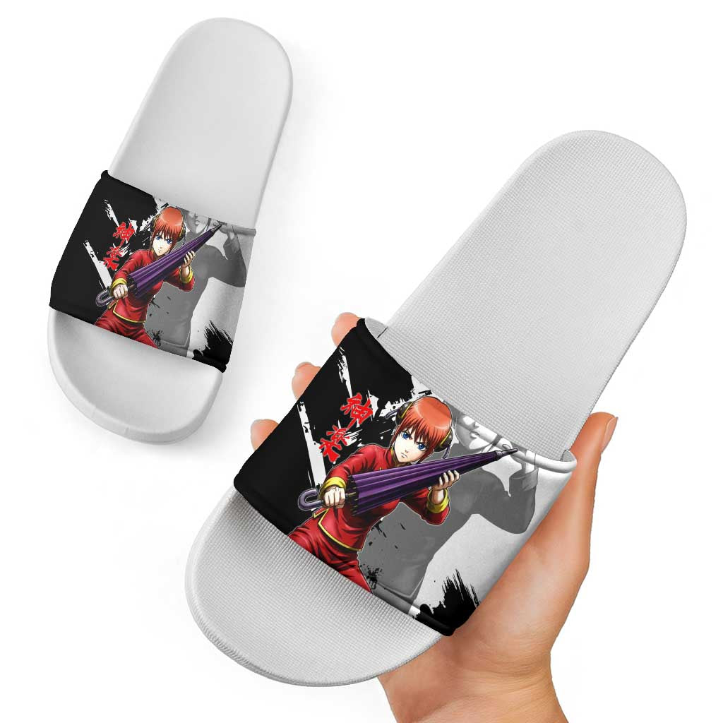 Kagura Slide Sandals Fierce Comedy Martial Ink Style