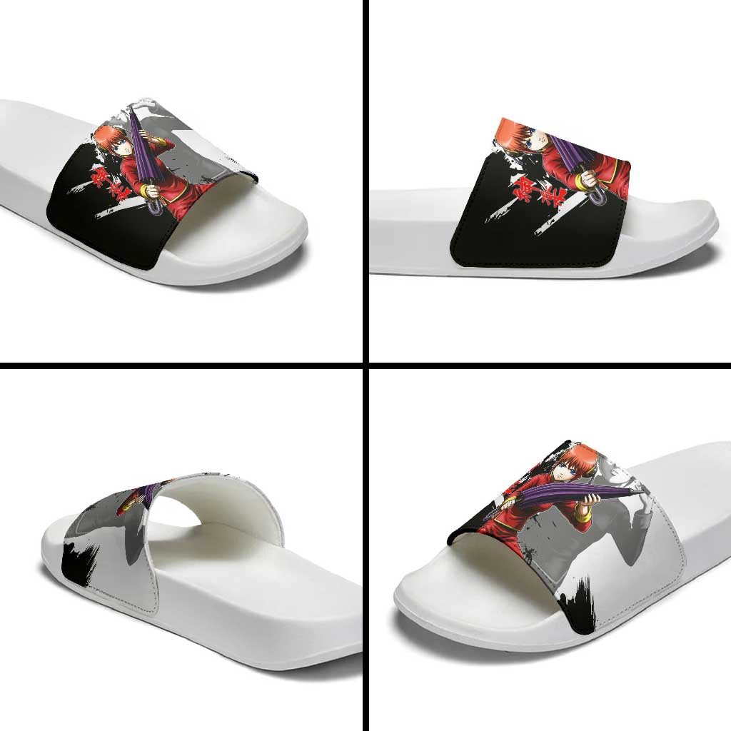 Kagura Slide Sandals Fierce Comedy Martial Ink Style