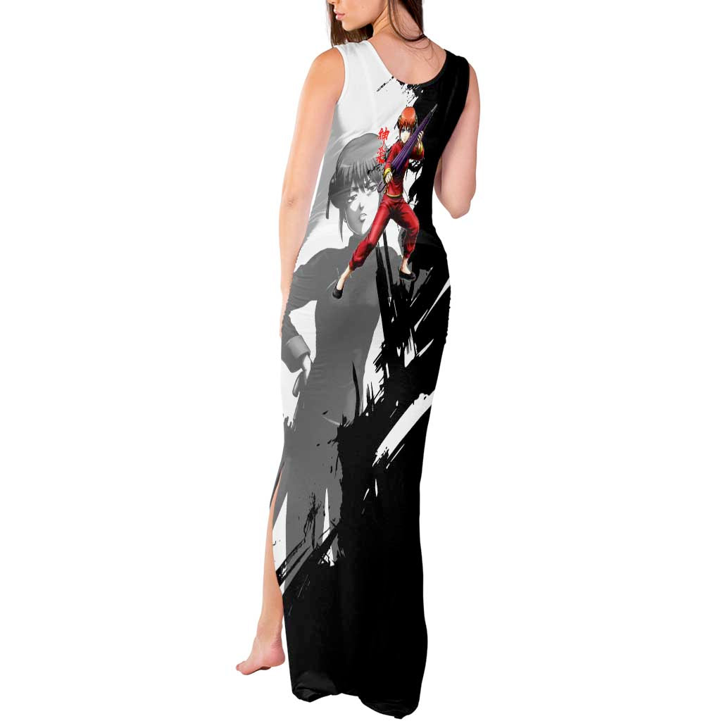 Kagura Tank Maxi Dress Fierce Comedy Martial Ink Style