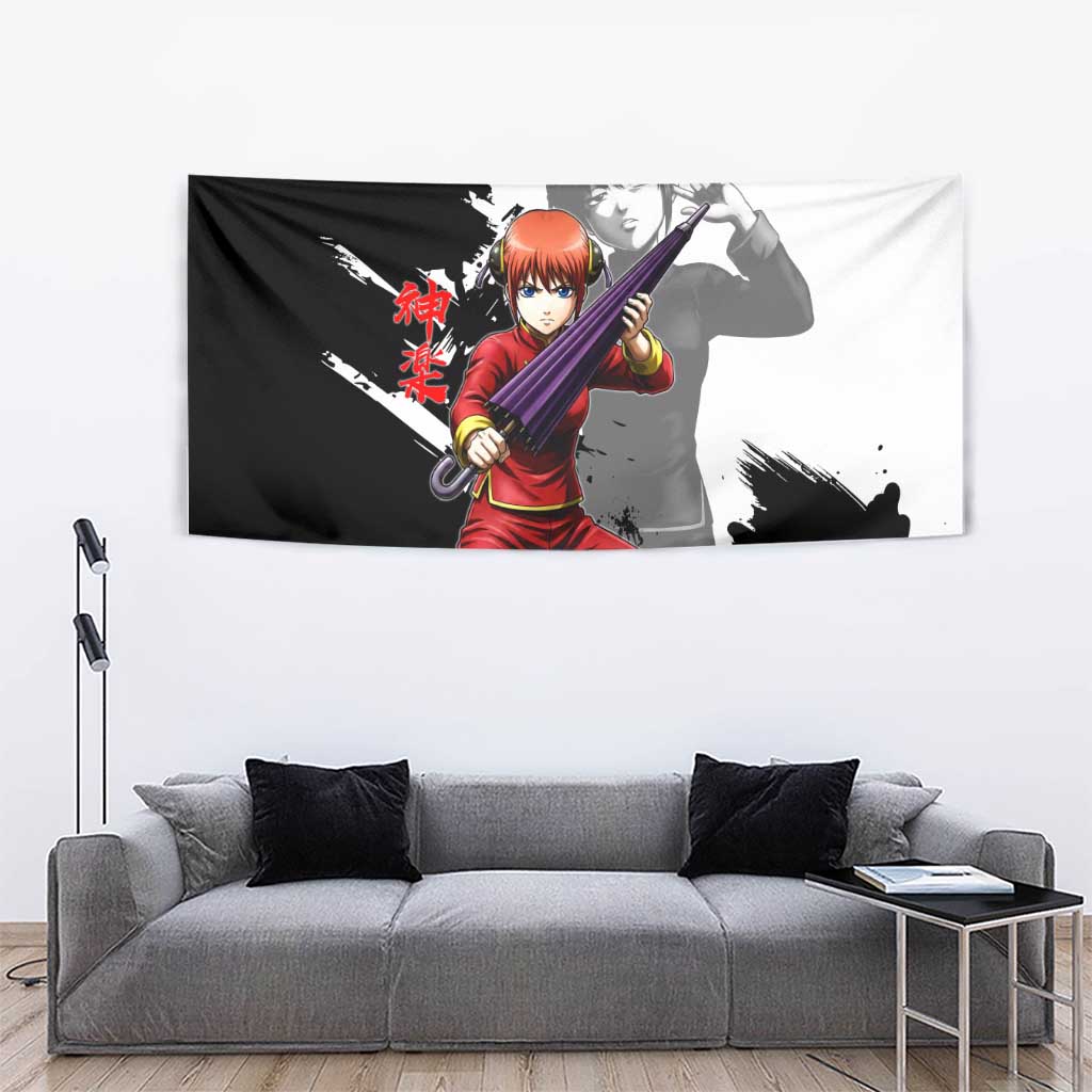 Kagura Tapestry Fierce Comedy Martial Ink Style