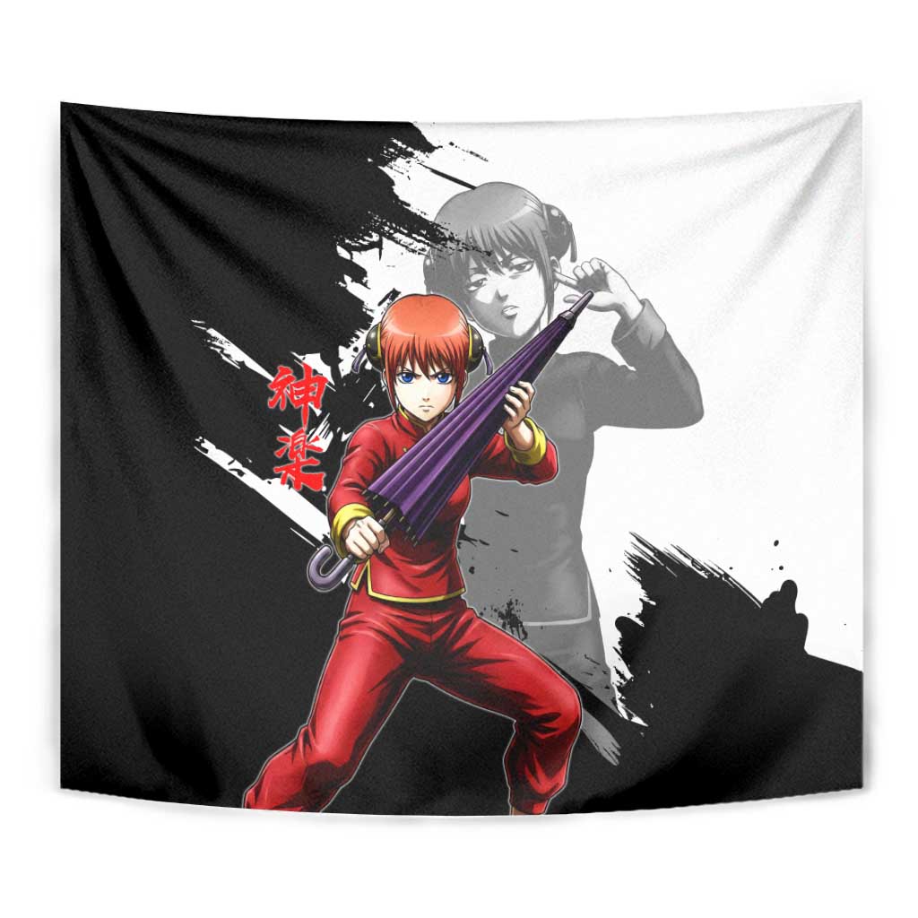 Kagura Tapestry Fierce Comedy Martial Ink Style