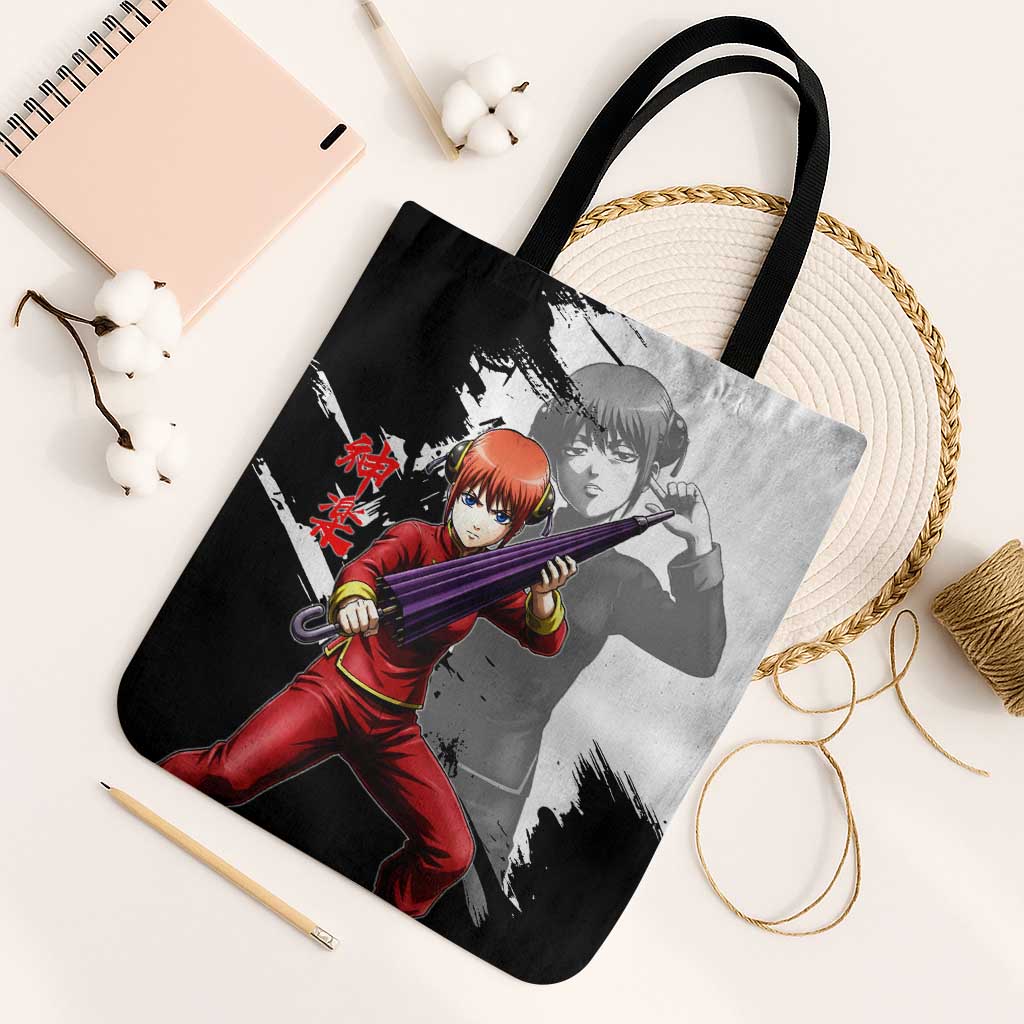 Kagura Tote Bag Fierce Comedy Martial Ink Style