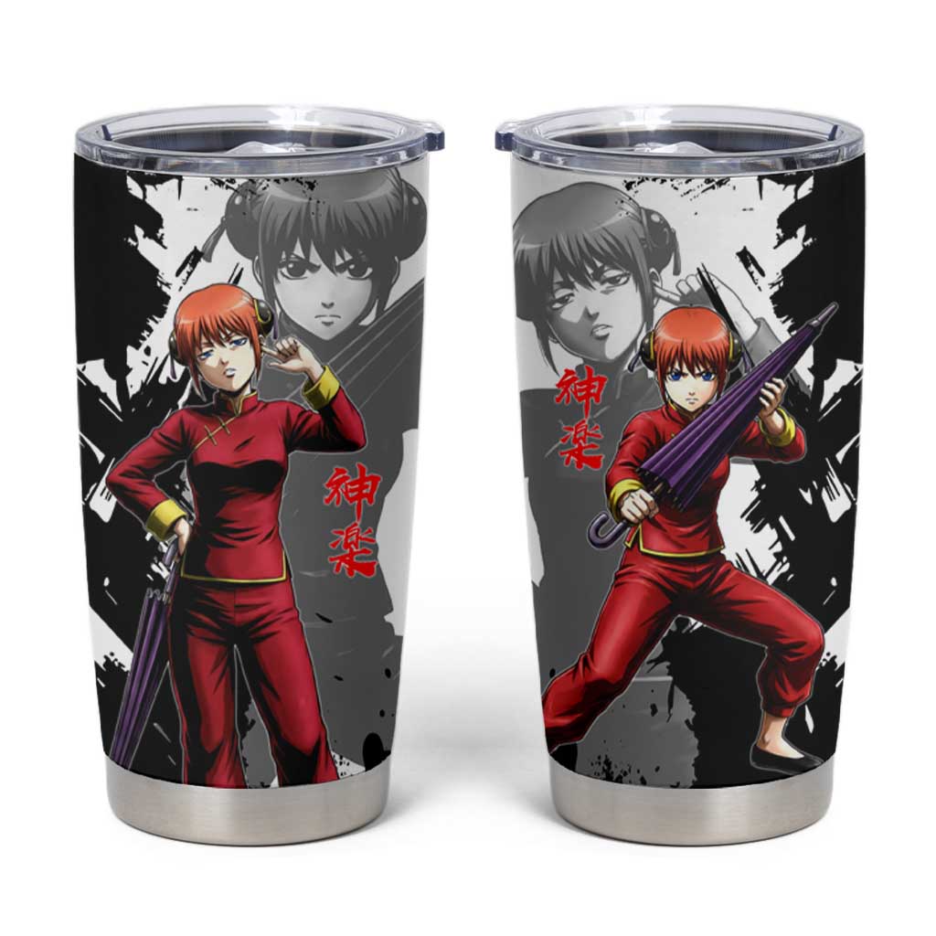 Kagura Tumbler Cup Fierce Comedy Martial Ink Style