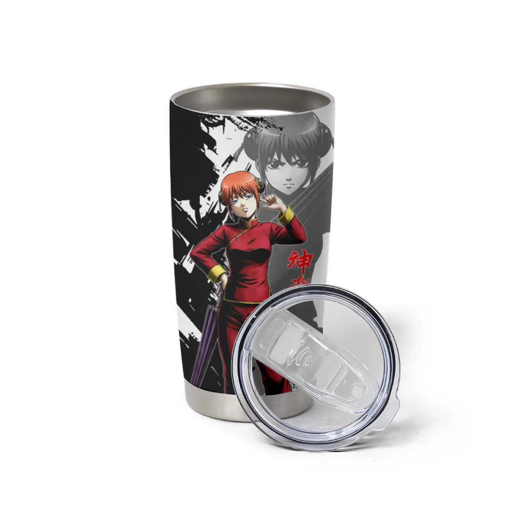 Kagura Tumbler Cup Fierce Comedy Martial Ink Style