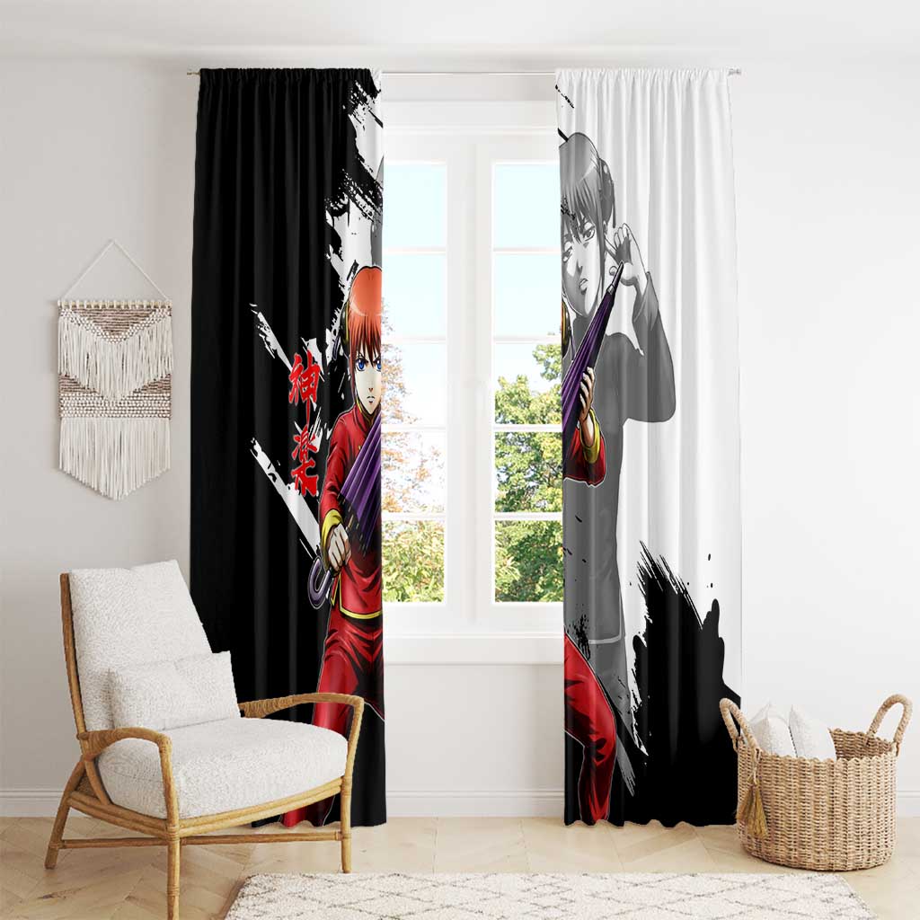 Kagura Window Curtain Fierce Comedy Martial Ink Style