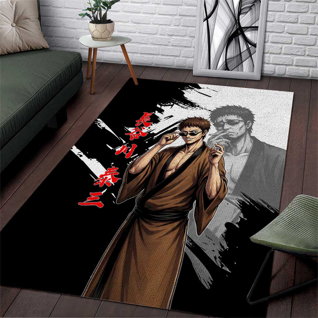 Taizo Hasegawa Area Rug Grunge Edo Comedy Ink Style