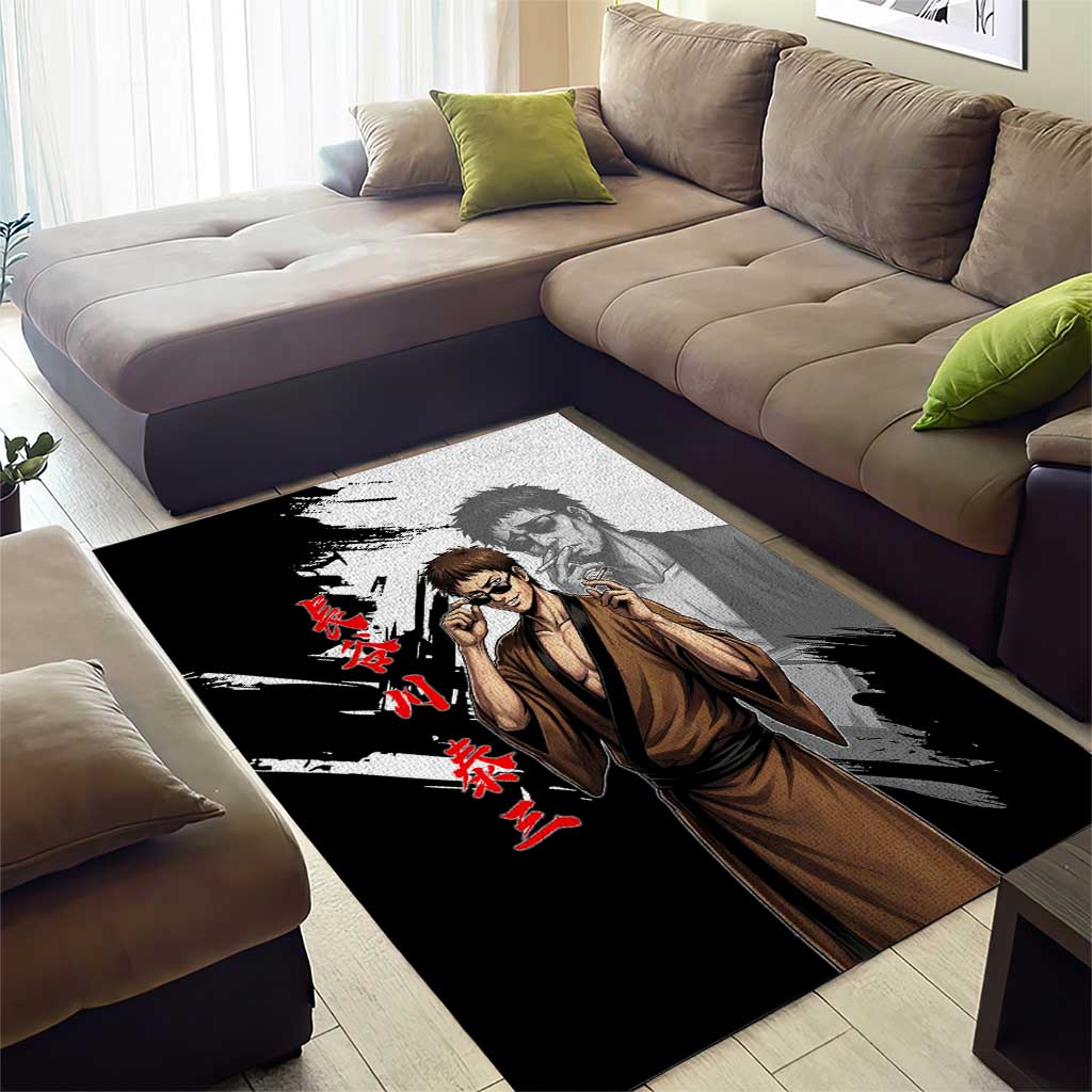 Taizo Hasegawa Area Rug Grunge Edo Comedy Ink Style