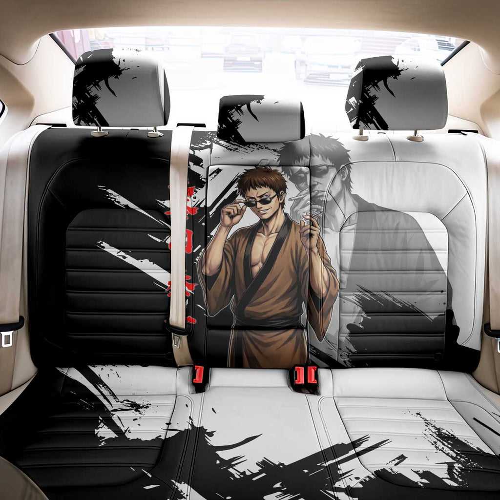 Taizo Hasegawa Back Car Seat Cover Grunge Edo Comedy Ink Style