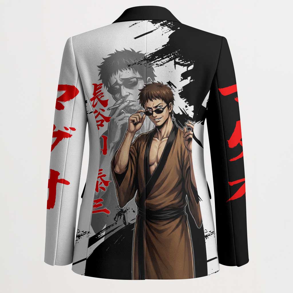 Taizo Hasegawa Blazer Grunge Edo Comedy Ink Style