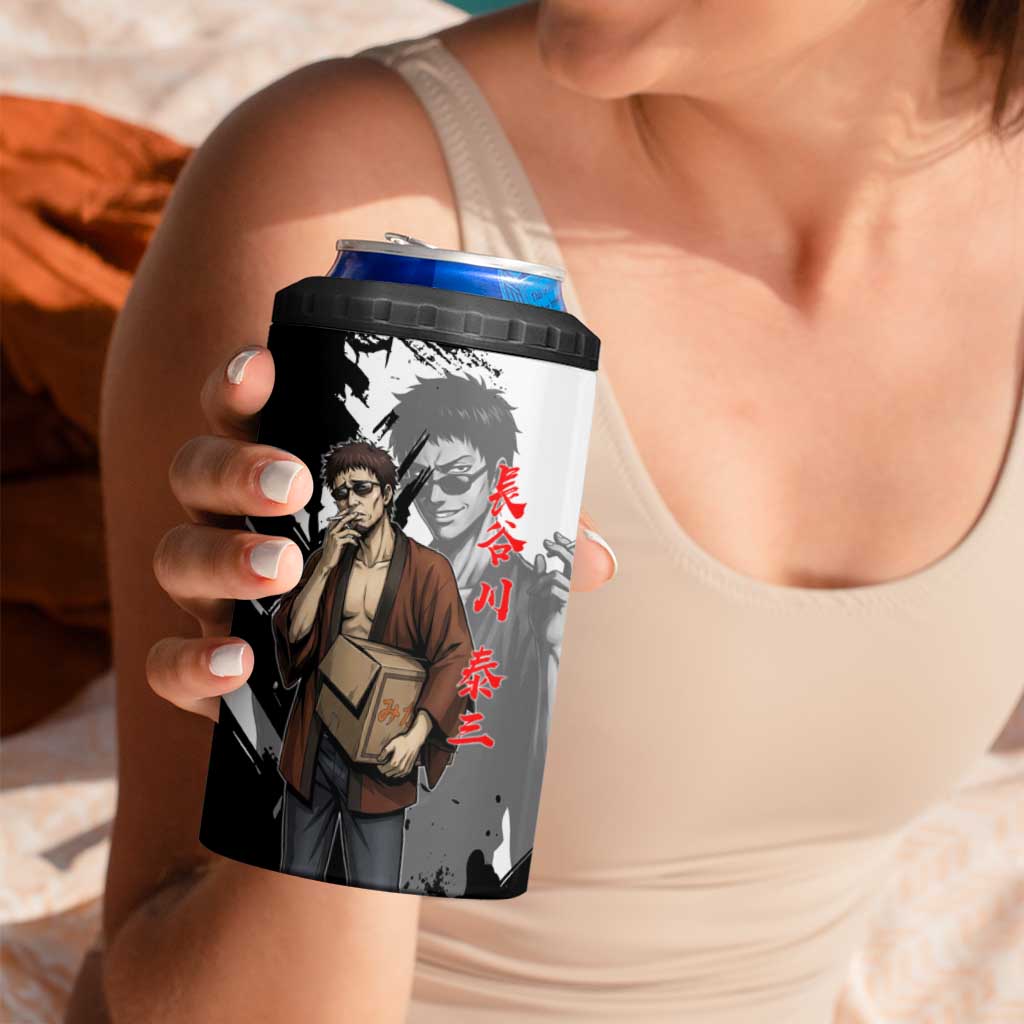 Taizo Hasegawa 4 in 1 Can Cooler Tumbler Grunge Edo Comedy Ink Style