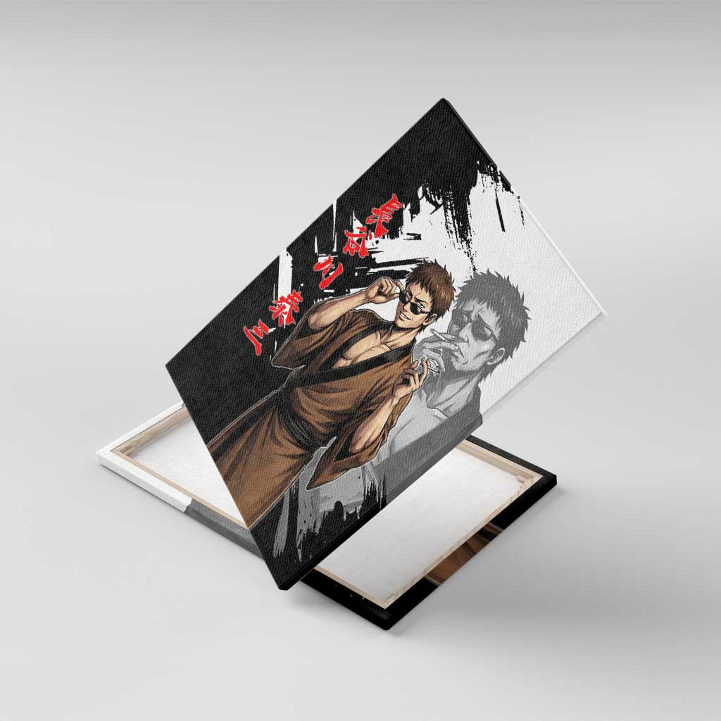 Taizo Hasegawa Canvas Wall Art Grunge Edo Comedy Ink Style