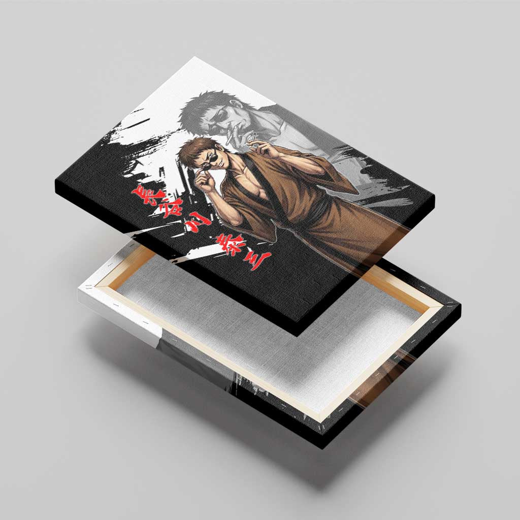 Taizo Hasegawa Canvas Wall Art Grunge Edo Comedy Ink Style