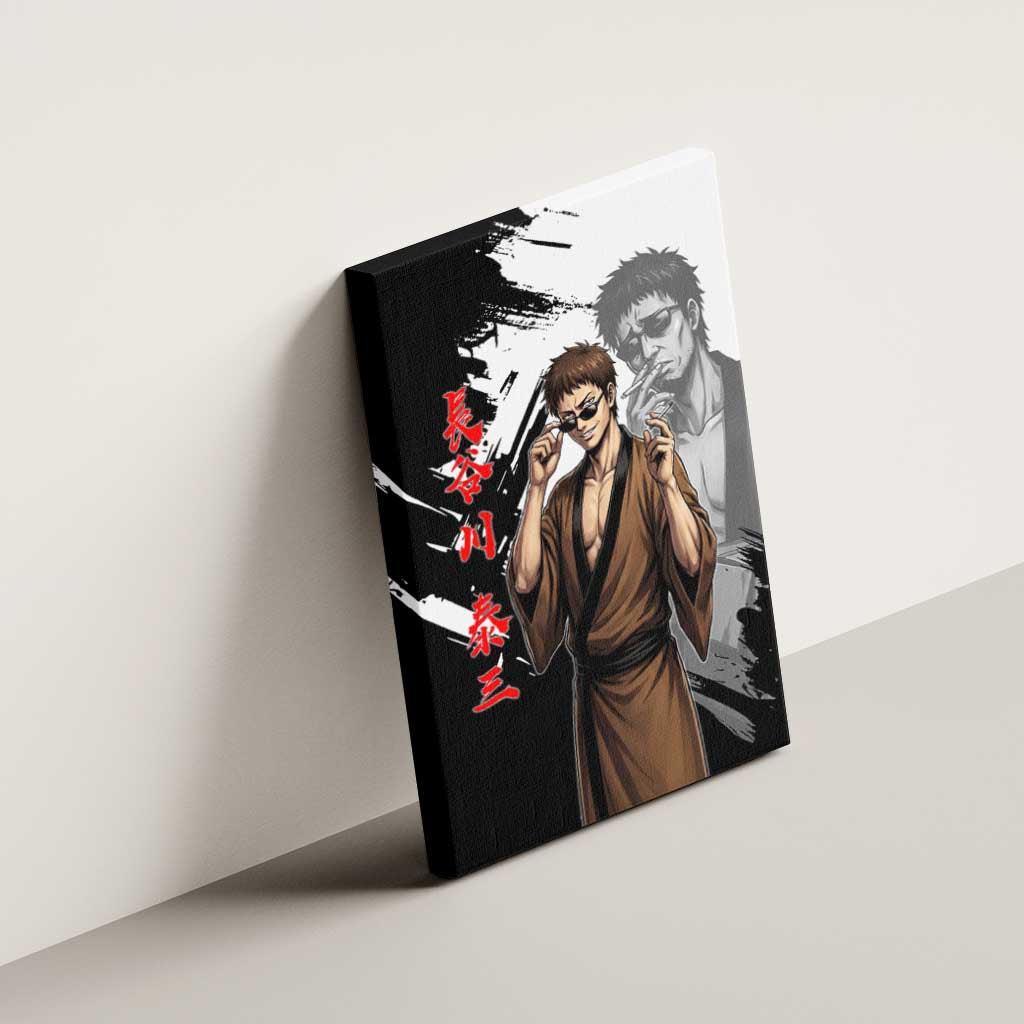Taizo Hasegawa Canvas Wall Art Grunge Edo Comedy Ink Style